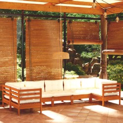 vidaXL 7-tlg. Garten-Lounge-Set mit Kissen Honigbraun Kiefernholz