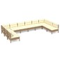 vidaXL 10-tlg. Garten-Lounge-Set mit Kissen Honigbraun Kiefernholz vidaXL 10-tlg. Garten-Lounge-Set mit Kissen Honigbraun Kiefernholz