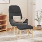 vidaXL Relaxsessel mit Hocker Dunkelgrau Stoff vidaXL Relaxsessel mit Hocker Dunkelgrau Stoff