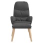 vidaXL Relaxsessel mit Hocker Dunkelgrau Stoff vidaXL Relaxsessel mit Hocker Dunkelgrau Stoff
