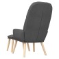 vidaXL Relaxsessel mit Hocker Dunkelgrau Stoff vidaXL Relaxsessel mit Hocker Dunkelgrau Stoff