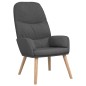 vidaXL Relaxsessel mit Hocker Dunkelgrau Stoff vidaXL Relaxsessel mit Hocker Dunkelgrau Stoff