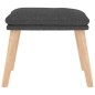 vidaXL Relaxsessel mit Hocker Dunkelgrau Stoff vidaXL Relaxsessel mit Hocker Dunkelgrau Stoff