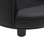 Hundesofa Schwarz 48x48x32 cm Plüsch und Kunstleder Hundesofa Schwarz 48x48x32 cm Plüsch und Kunstleder