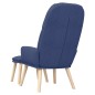 vidaXL Relaxsessel mit Hocker Blau Stoff vidaXL Relaxsessel mit Hocker Blau Stoff
