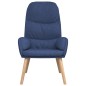 vidaXL Relaxsessel mit Hocker Blau Stoff vidaXL Relaxsessel mit Hocker Blau Stoff