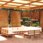 vidaXL 12-tlg. Garten-Lounge-Set mit Kissen Honigbraun Kiefernholz vidaXL 12-tlg. Garten-Lounge-Set mit Kissen Honigbraun Kiefernholz