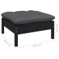 vidaXL 8-tlg. Garten-Lounge-Set mit Kissen Schwarz Kiefernholz vidaXL 8-tlg. Garten-Lounge-Set mit Kissen Schwarz Kiefernholz