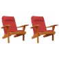Adirondack-Auflagen 2 Stk. Rot Oxford-Gewebe Adirondack-Auflagen 2 Stk. Rot Oxford-Gewebe