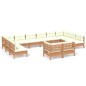 vidaXL 12-tlg. Garten-Lounge-Set mit Kissen Honigbraun Kiefernholz vidaXL 12-tlg. Garten-Lounge-Set mit Kissen Honigbraun Kiefernholz