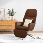 vidaXL Relaxsessel mit Fußstütze Glänzend Braun Kunstleder vidaXL Relaxsessel mit Fußstütze Glänzend Braun Kunstleder