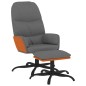 vidaXL Relaxsessel mit Hocker Hellgrau Stoff vidaXL Relaxsessel mit Hocker Hellgrau Stoff