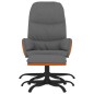 vidaXL Relaxsessel mit Hocker Hellgrau Stoff vidaXL Relaxsessel mit Hocker Hellgrau Stoff