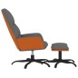 vidaXL Relaxsessel mit Hocker Hellgrau Stoff vidaXL Relaxsessel mit Hocker Hellgrau Stoff