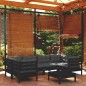 vidaXL 7-tlg. Garten-Lounge-Set mit Kissen Schwarz Kiefernholz vidaXL 7-tlg. Garten-Lounge-Set mit Kissen Schwarz Kiefernholz