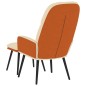 vidaXL Relaxsessel mit Hocker Cremeweiß Stoff vidaXL Relaxsessel mit Hocker Cremeweiß Stoff