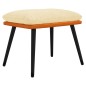 vidaXL Relaxsessel mit Hocker Cremeweiß Stoff vidaXL Relaxsessel mit Hocker Cremeweiß Stoff