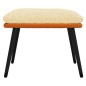 vidaXL Relaxsessel mit Hocker Cremeweiß Stoff vidaXL Relaxsessel mit Hocker Cremeweiß Stoff