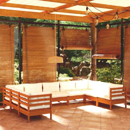 vidaXL 9-tlg. Garten-Lounge-Set mit Kissen Honigbraun Kiefernholz