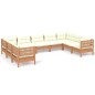 vidaXL 9-tlg. Garten-Lounge-Set mit Kissen Honigbraun Kiefernholz vidaXL 9-tlg. Garten-Lounge-Set mit Kissen Honigbraun Kiefernholz