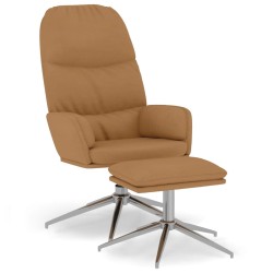 vidaXL Relaxsessel mit Hocker Taupe Wildleder-Optik