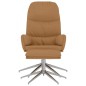vidaXL Relaxsessel mit Hocker Taupe Wildleder-Optik vidaXL Relaxsessel mit Hocker Taupe Wildleder-Optik