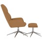 vidaXL Relaxsessel mit Hocker Taupe Wildleder-Optik vidaXL Relaxsessel mit Hocker Taupe Wildleder-Optik
