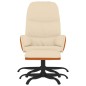 vidaXL Relaxsessel mit Hocker Creme Stoff vidaXL Relaxsessel mit Hocker Creme Stoff
