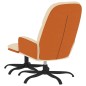vidaXL Relaxsessel mit Hocker Creme Stoff vidaXL Relaxsessel mit Hocker Creme Stoff