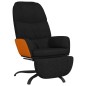 vidaXL Relaxsessel mit Fußstütze Schwarz Stoff vidaXL Relaxsessel mit Fußstütze Schwarz Stoff