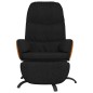 vidaXL Relaxsessel mit Fußstütze Schwarz Stoff vidaXL Relaxsessel mit Fußstütze Schwarz Stoff