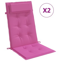 Hochlehner-Auflagen 2 Stk. Rosa Oxford-Gewebe