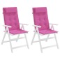 Hochlehner-Auflagen 2 Stk. Rosa Oxford-Gewebe Hochlehner-Auflagen 2 Stk. Rosa Oxford-Gewebe