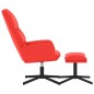 vidaXL Relaxsessel mit Hocker Rot Kunstleder vidaXL Relaxsessel mit Hocker Rot Kunstleder