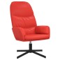 vidaXL Relaxsessel mit Hocker Rot Kunstleder vidaXL Relaxsessel mit Hocker Rot Kunstleder