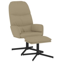 vidaXL Relaxsessel mit Hocker Cappuccino-Braun Kunstleder