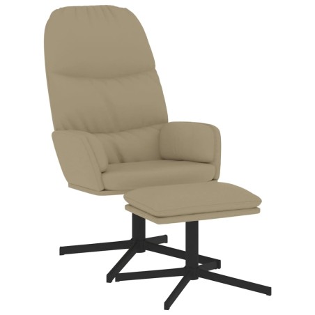 vidaXL Relaxsessel mit Hocker Cappuccino-Braun Kunstleder