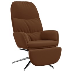 vidaXL Relaxsessel mit Fußstütze Braun Wildleder-Optik