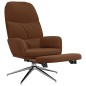 vidaXL Relaxsessel mit Fußstütze Braun Wildleder-Optik vidaXL Relaxsessel mit Fußstütze Braun Wildleder-Optik