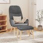 vidaXL Relaxsessel mit Hocker Hellgrau Stoff vidaXL Relaxsessel mit Hocker Hellgrau Stoff