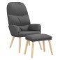 vidaXL Relaxsessel mit Hocker Hellgrau Stoff vidaXL Relaxsessel mit Hocker Hellgrau Stoff