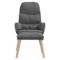 vidaXL Relaxsessel mit Hocker Hellgrau Stoff vidaXL Relaxsessel mit Hocker Hellgrau Stoff