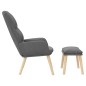 vidaXL Relaxsessel mit Hocker Hellgrau Stoff vidaXL Relaxsessel mit Hocker Hellgrau Stoff