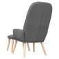 vidaXL Relaxsessel mit Hocker Hellgrau Stoff vidaXL Relaxsessel mit Hocker Hellgrau Stoff