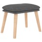 vidaXL Relaxsessel mit Hocker Hellgrau Stoff vidaXL Relaxsessel mit Hocker Hellgrau Stoff