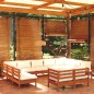 vidaXL 11-tlg. Garten-Lounge-Set mit Kissen Honigbraun Kiefernholz vidaXL 11-tlg. Garten-Lounge-Set mit Kissen Honigbraun Kiefernholz