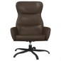 vidaXL Relaxsessel mit Hocker Braun Kunstleder vidaXL Relaxsessel mit Hocker Braun Kunstleder