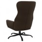 vidaXL Relaxsessel mit Hocker Braun Kunstleder vidaXL Relaxsessel mit Hocker Braun Kunstleder