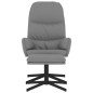vidaXL Relaxsessel mit Hocker Grau Kunstleder vidaXL Relaxsessel mit Hocker Grau Kunstleder
