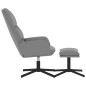 vidaXL Relaxsessel mit Hocker Grau Kunstleder vidaXL Relaxsessel mit Hocker Grau Kunstleder
